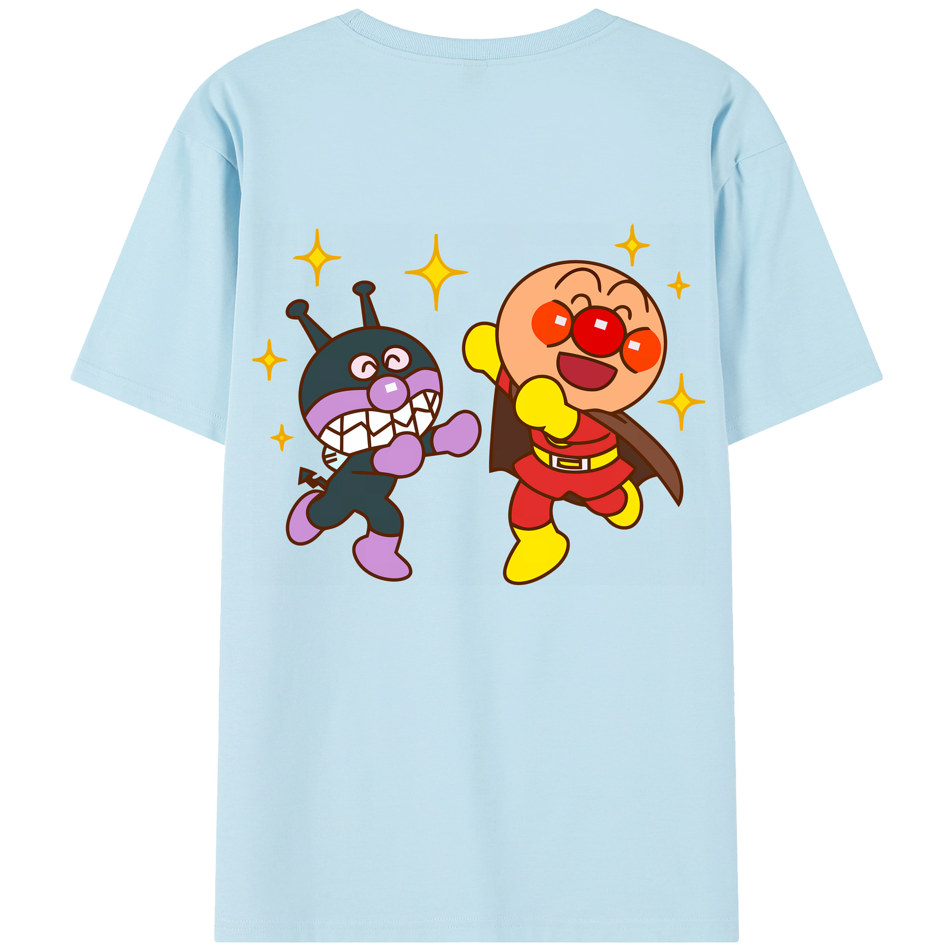 （画像用） アンパンマン Anpanman 綿100％半袖Tシャツ（背面プリント）